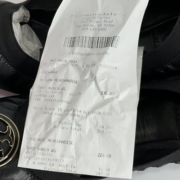 Tory Burch Shoes Womens Size 7.5 Black Caroline Mestico Slipper Soft Calf Flat - Picture 13 of 16